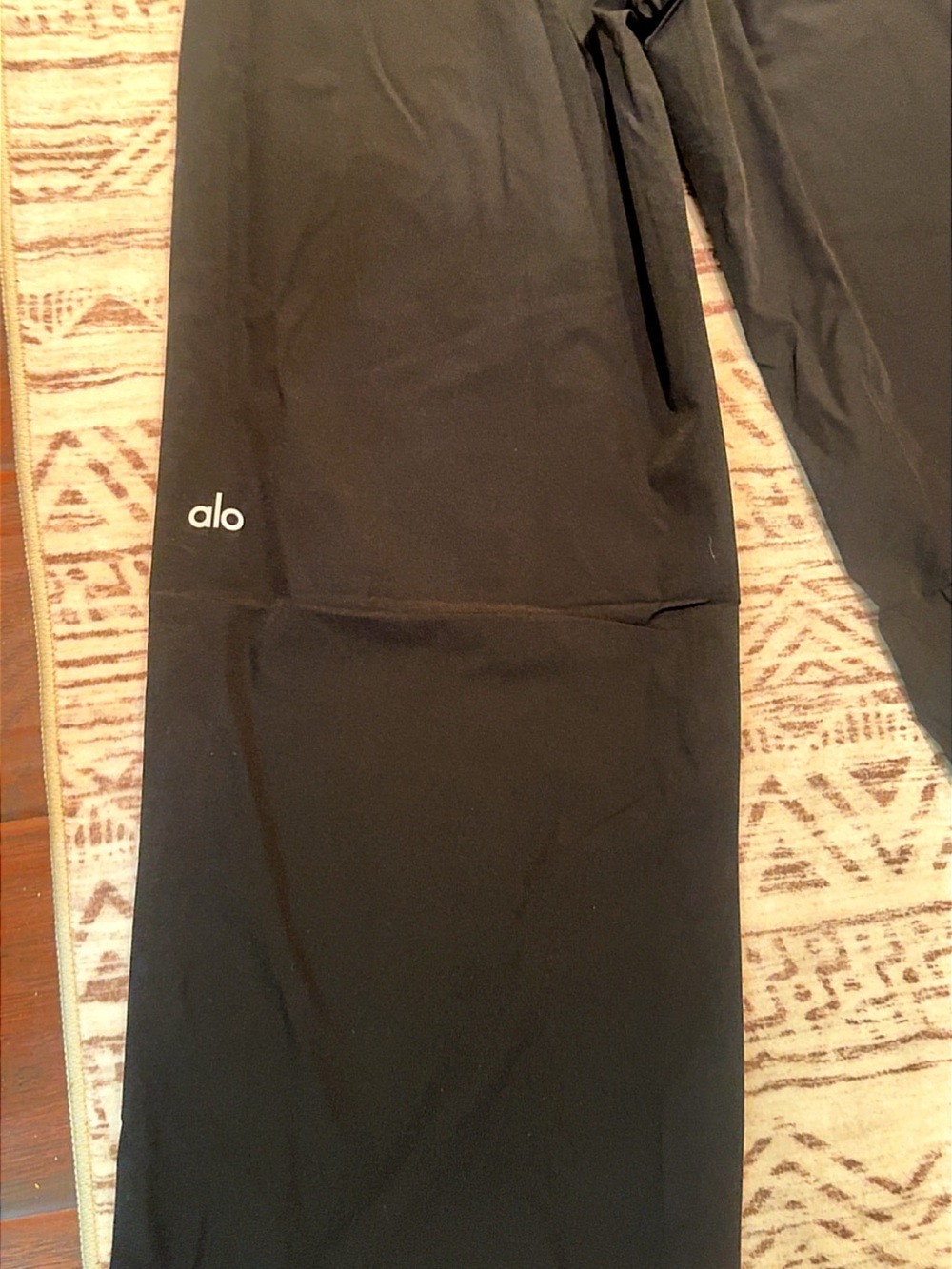 ALO Yoga Black Wide-Leg Relax Fit Pants - Picture 16 of 16